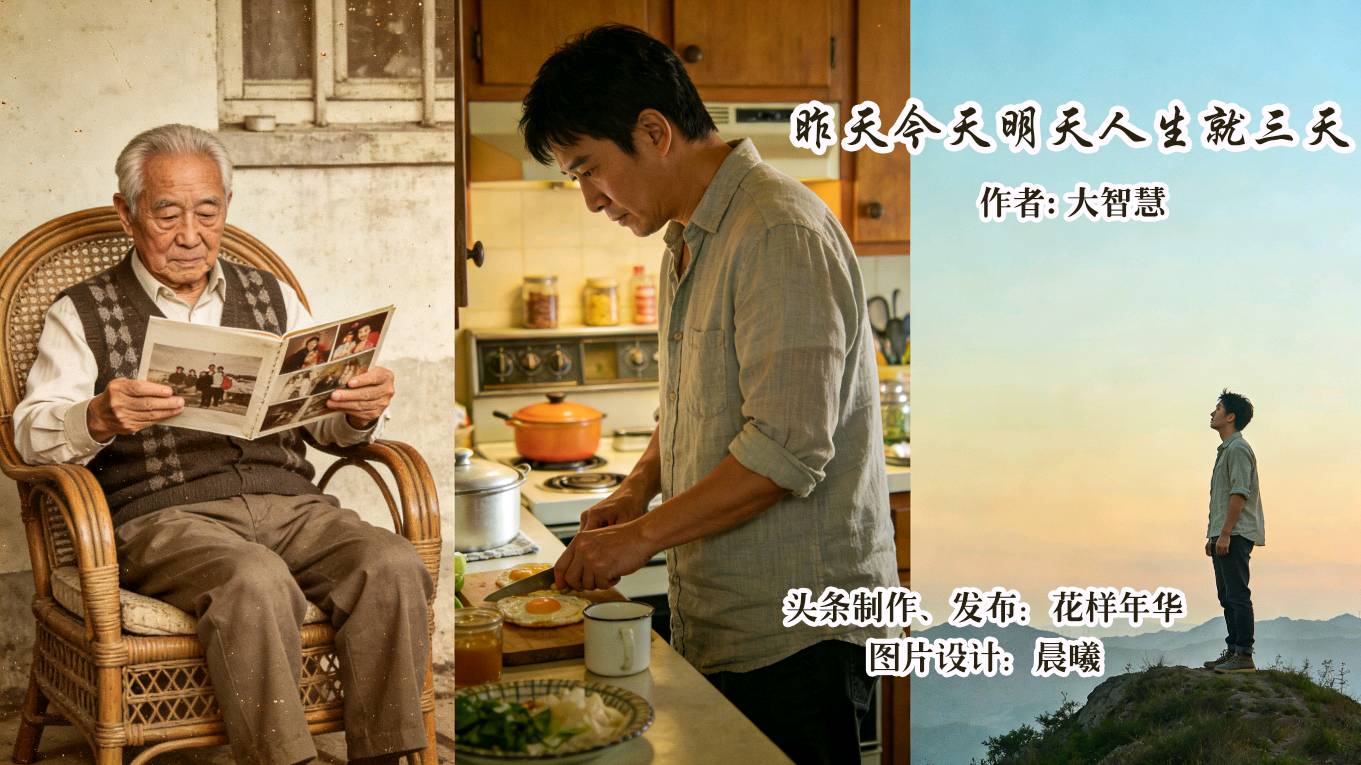 【晨花云汇】文化传媒 第九十六期/请欣赏优秀老师的佳作《昨天今天明天人生就三天》作者: 大智慧/图片设计制作: 晨曦/头条制作发布: 花样年华（图5）