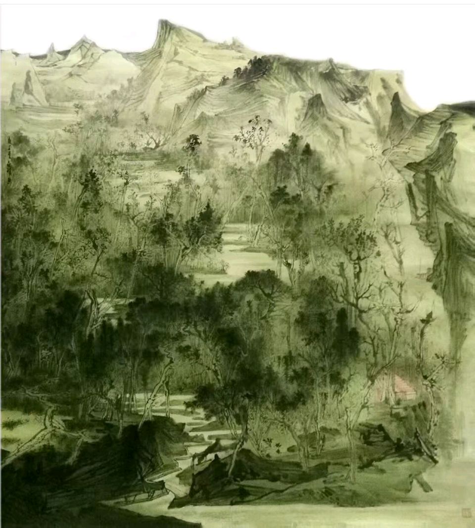 工写融心韵 烟雨造乾坤——著名画家张世靖绘画作品赏析（图52）