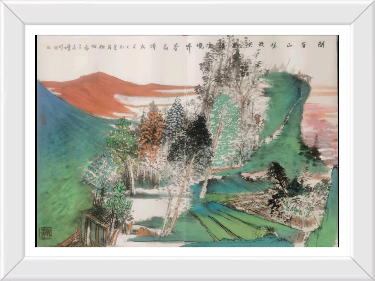 工写融心韵 烟雨造乾坤——著名画家张世靖绘画作品赏析（图54）