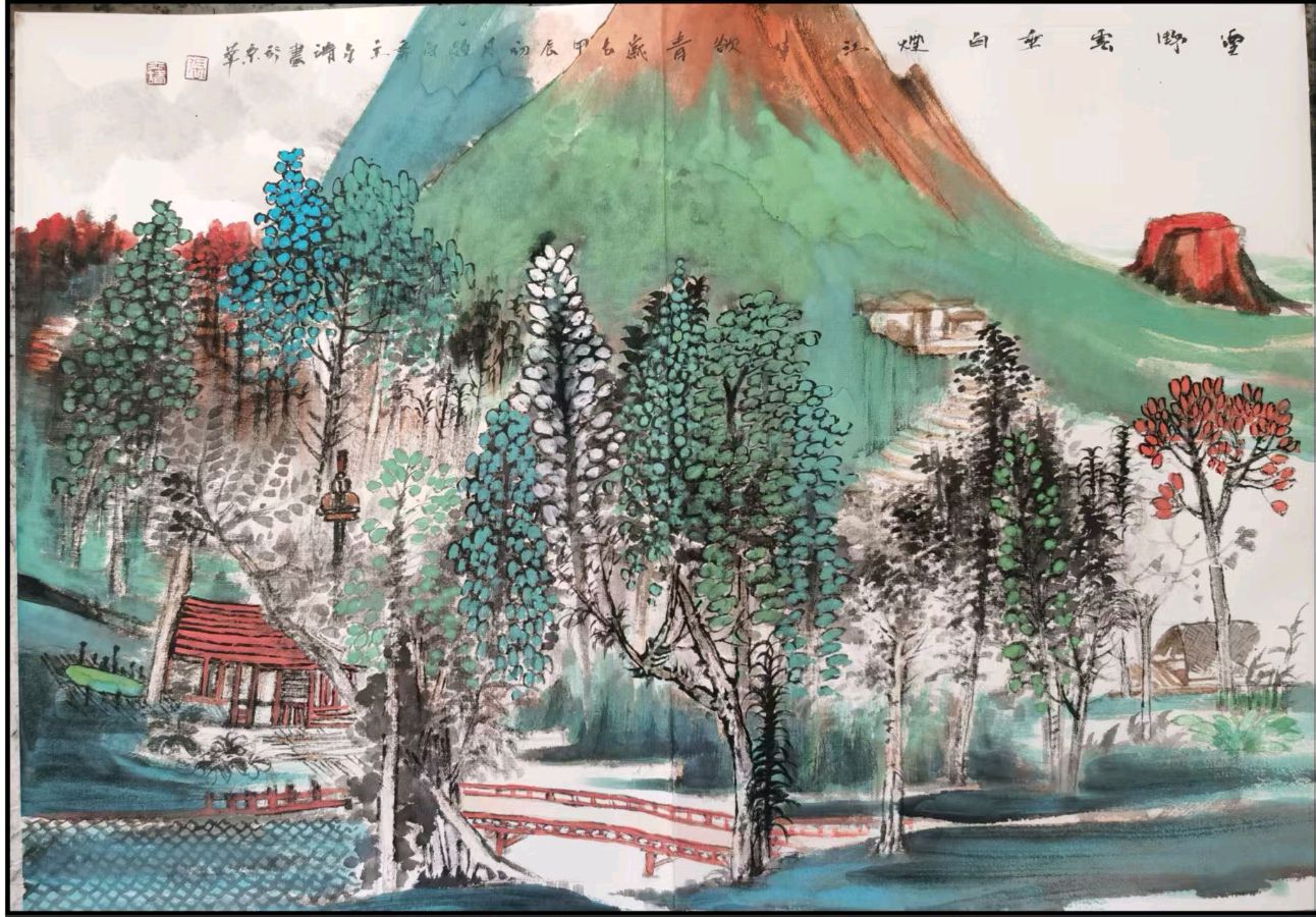 工写融心韵 烟雨造乾坤——著名画家张世靖绘画作品赏析（图55）