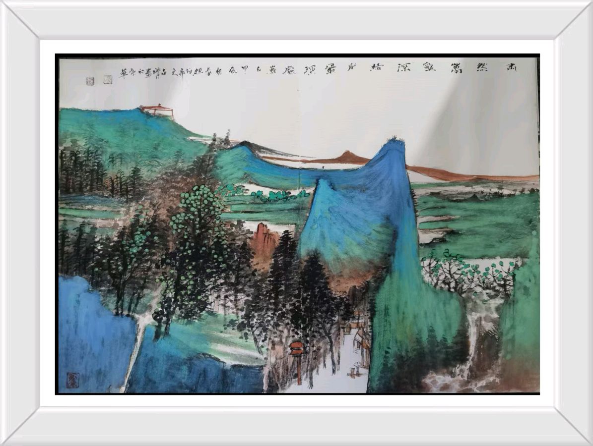 工写融心韵 烟雨造乾坤——著名画家张世靖绘画作品赏析（图60）