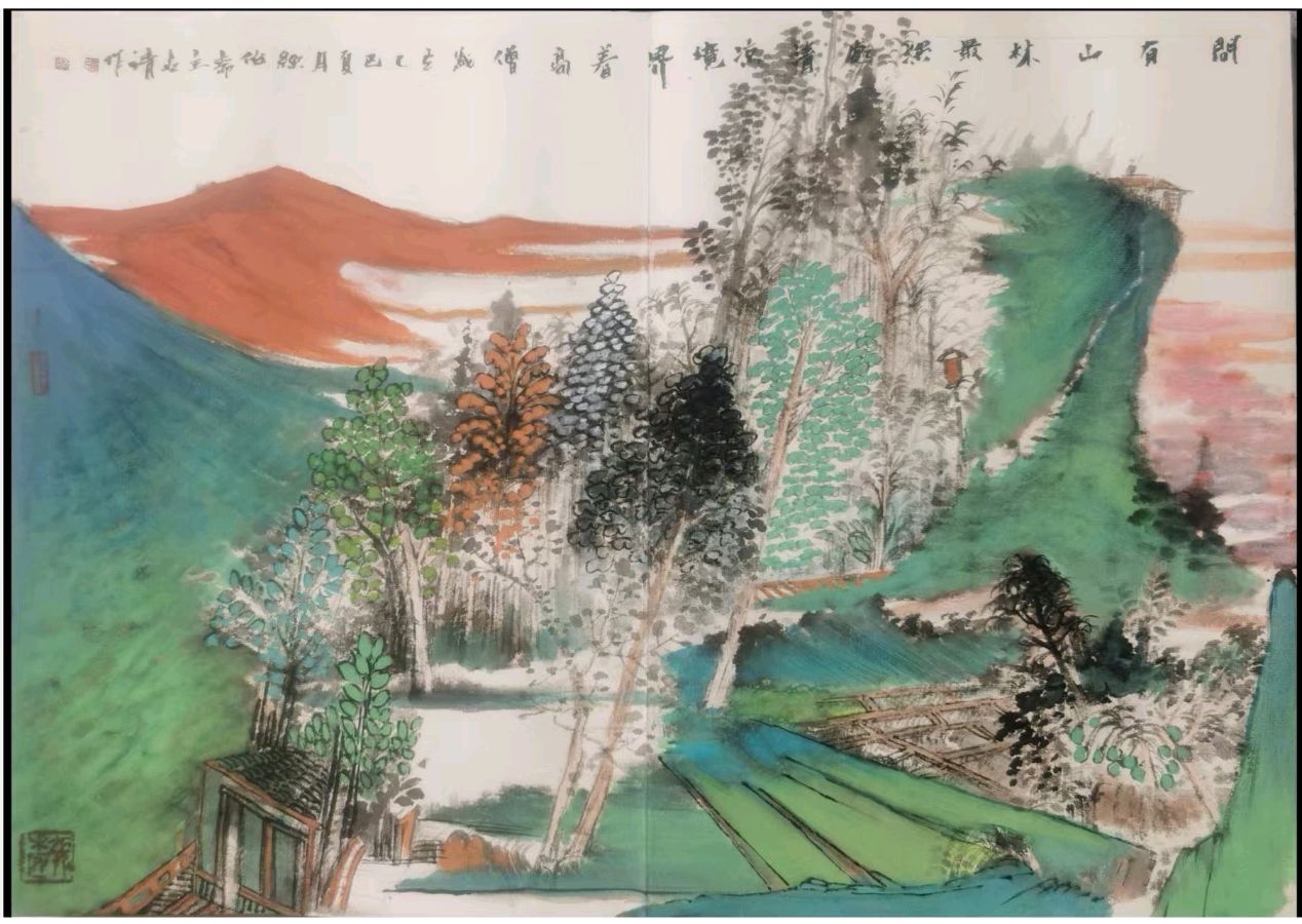 工写融心韵 烟雨造乾坤——著名画家张世靖绘画作品赏析（图61）