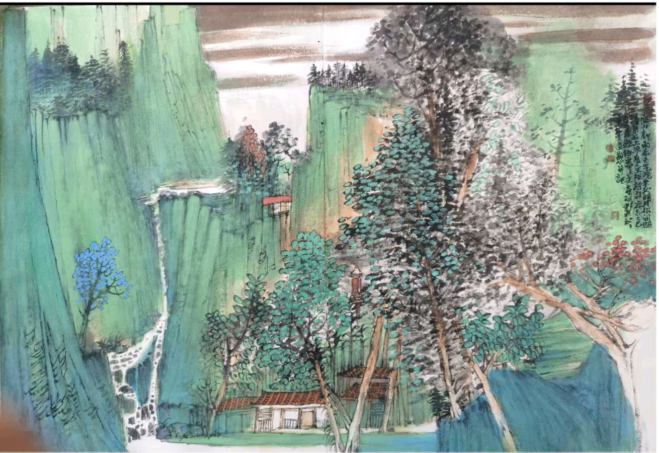 工写融心韵 烟雨造乾坤——著名画家张世靖绘画作品赏析（图66）