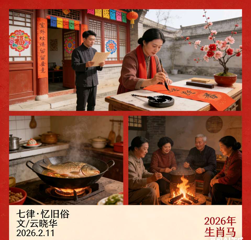 [荣耀中国]文学社*推荐参加[都市头条]'第一届春节大联欢'原创——参赛作品展播 《七律·忆旧俗》文/云晓华（图3）