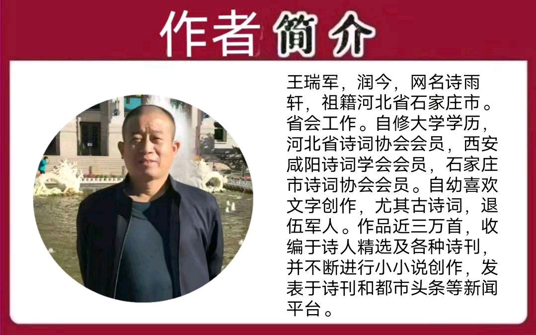 《王瑞军诗词（四）》欣赏 审核/王庆福 主编/胡琴