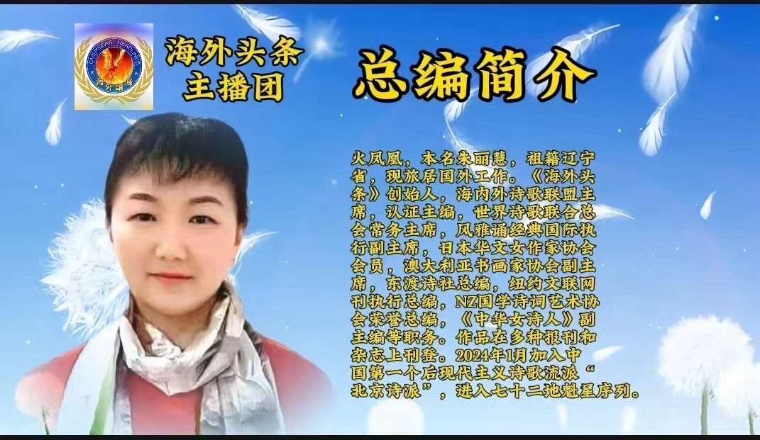 秋枫朗诵《月跨山海 梦抵故乡》作者火凤凰（海外）祝《天涯共此时·诗韵闹元宵》——海外头条云端诗歌朗诵会圆满成功！（图6）