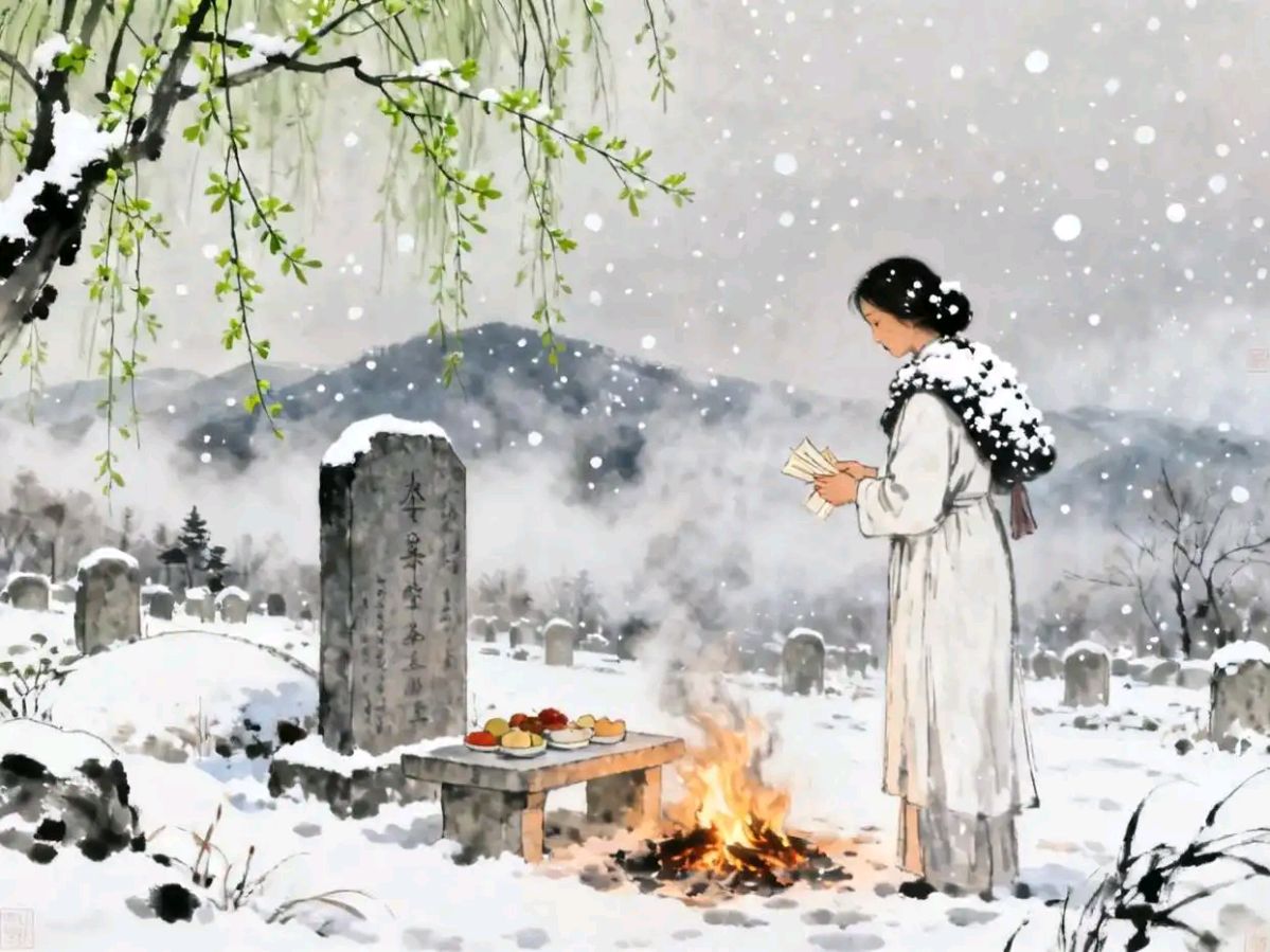 七律·清明雪 作者:田玉（图2）