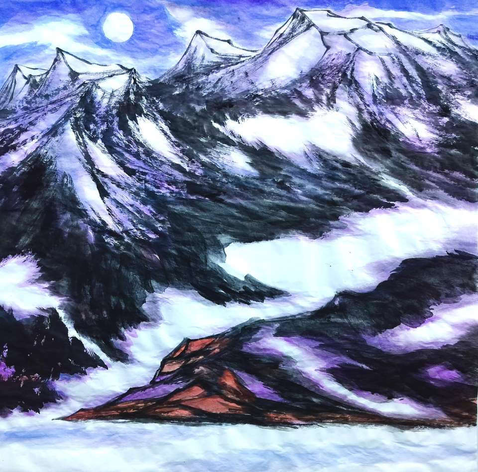 山水铸魂|画家吴马西部印象山水作品表现主义艺术探析(图4)