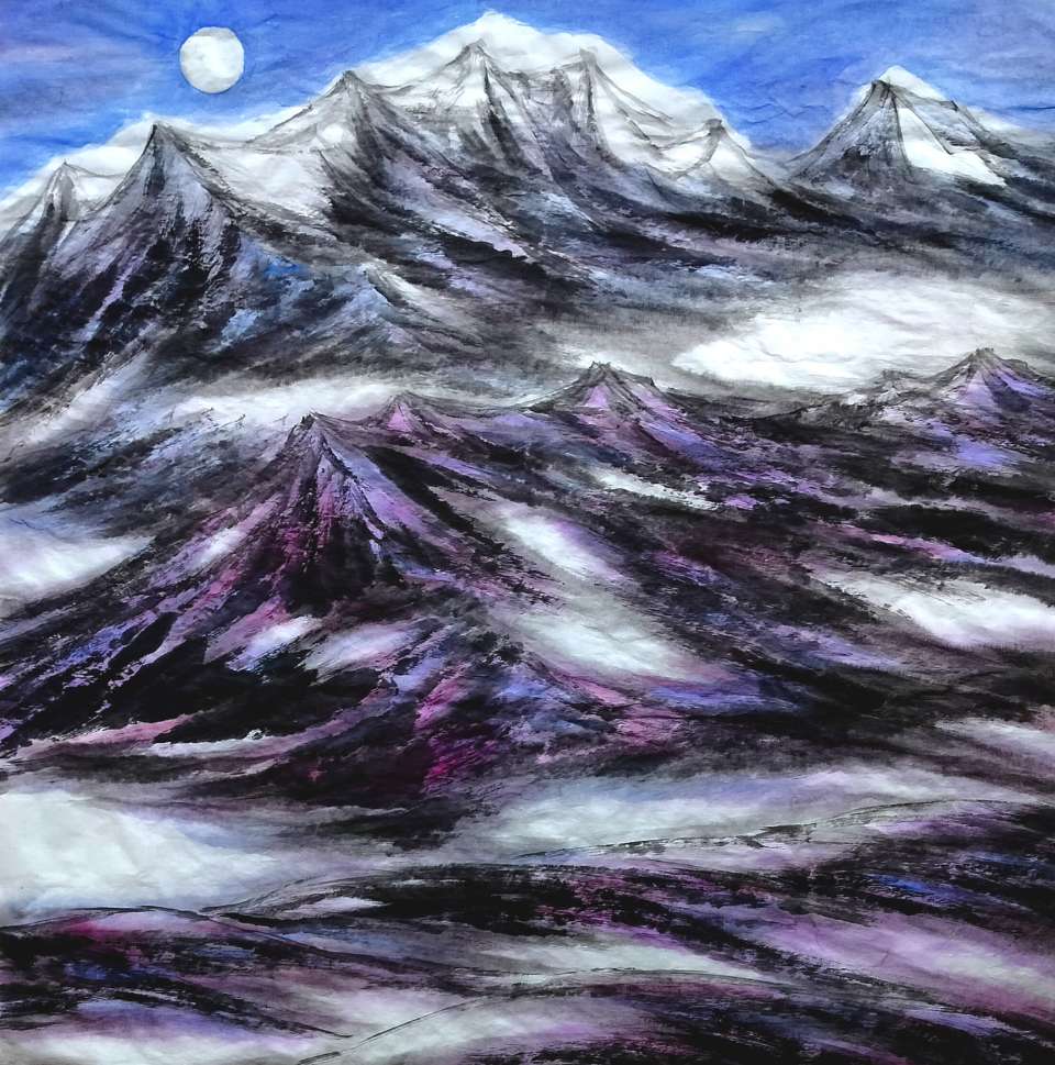 山水铸魂|画家吴马西部印象山水作品表现主义艺术探析(图3)