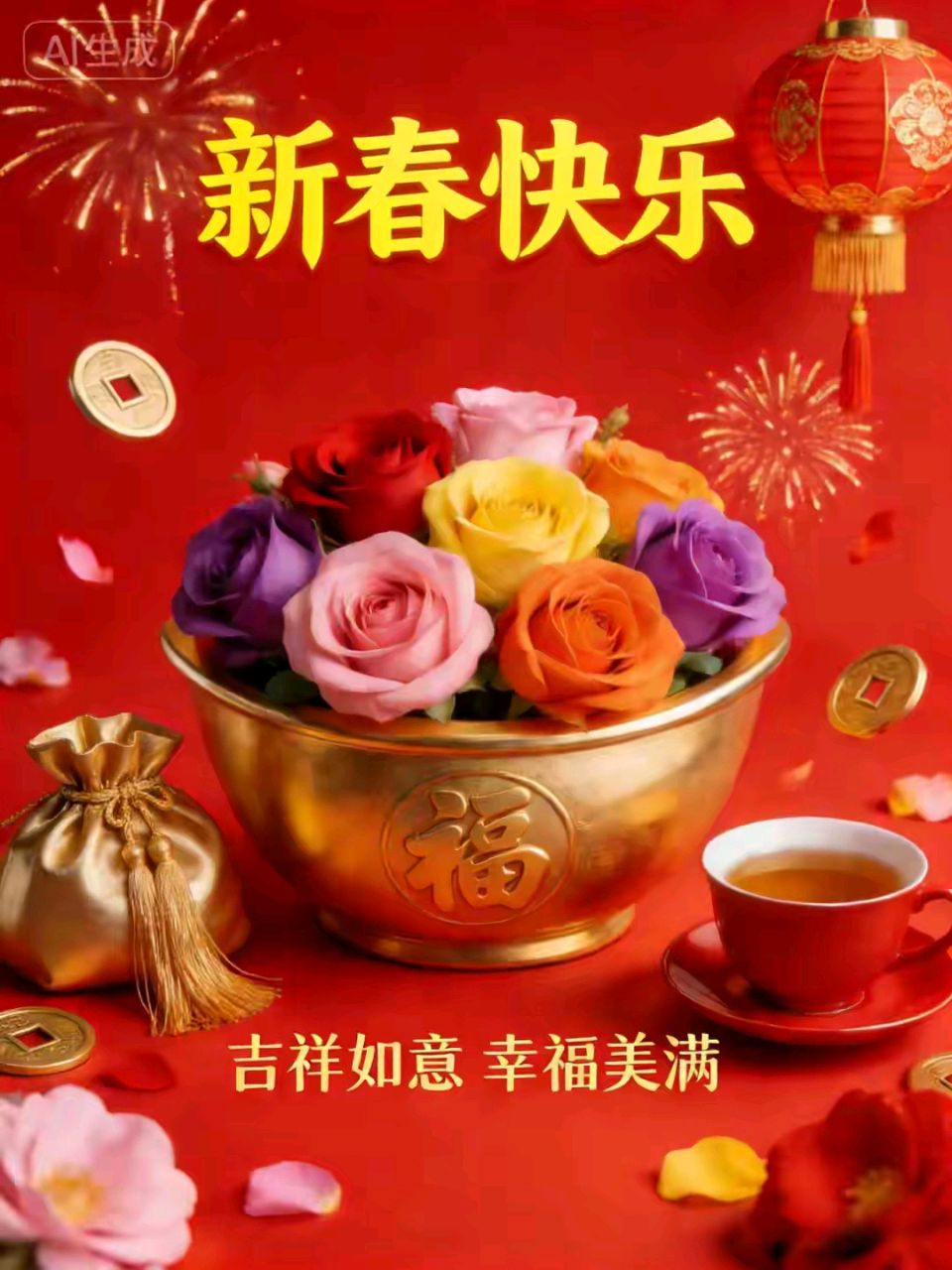 【昊昊海峡新干线副刊】温馨浪漫的表达把酒杯碰/祝福新春大吉（作者：昊昊/中国台湾）……莲叶之珠文学社（图5）