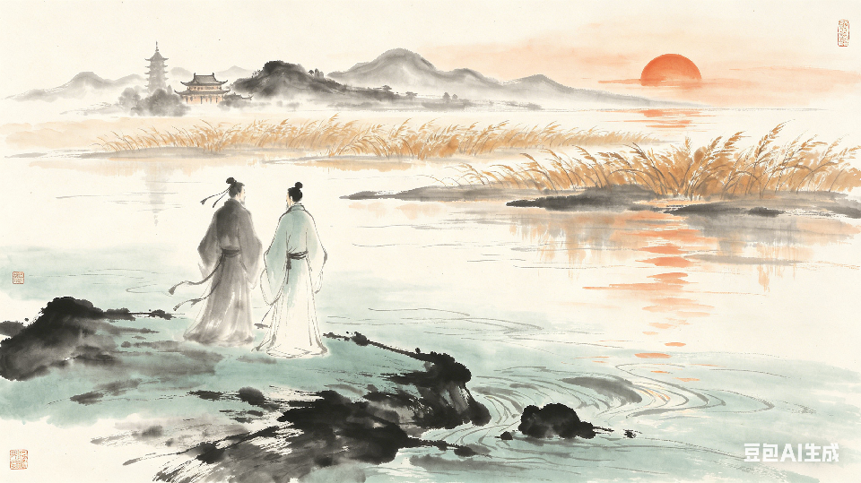 江夏流水水墨画 (40)