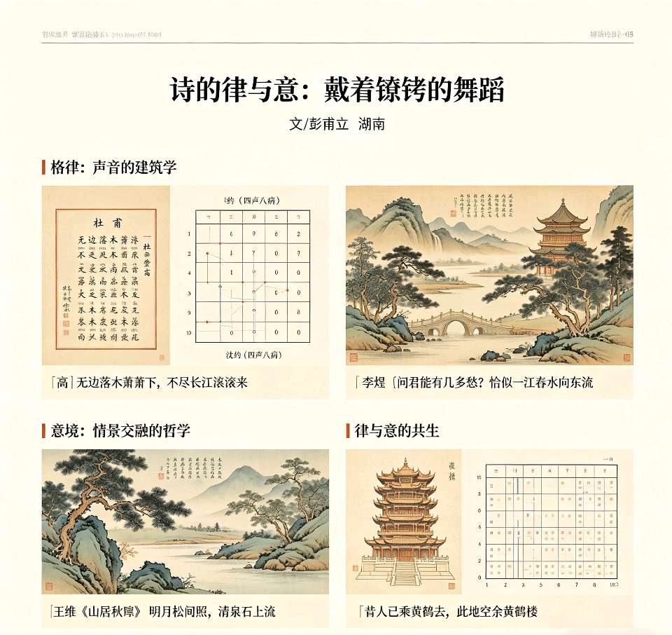【荣耀中国】文学社*论文 诗的律与意:戴着镣铐的舞蹈文/彭甫立 湖南(图5)