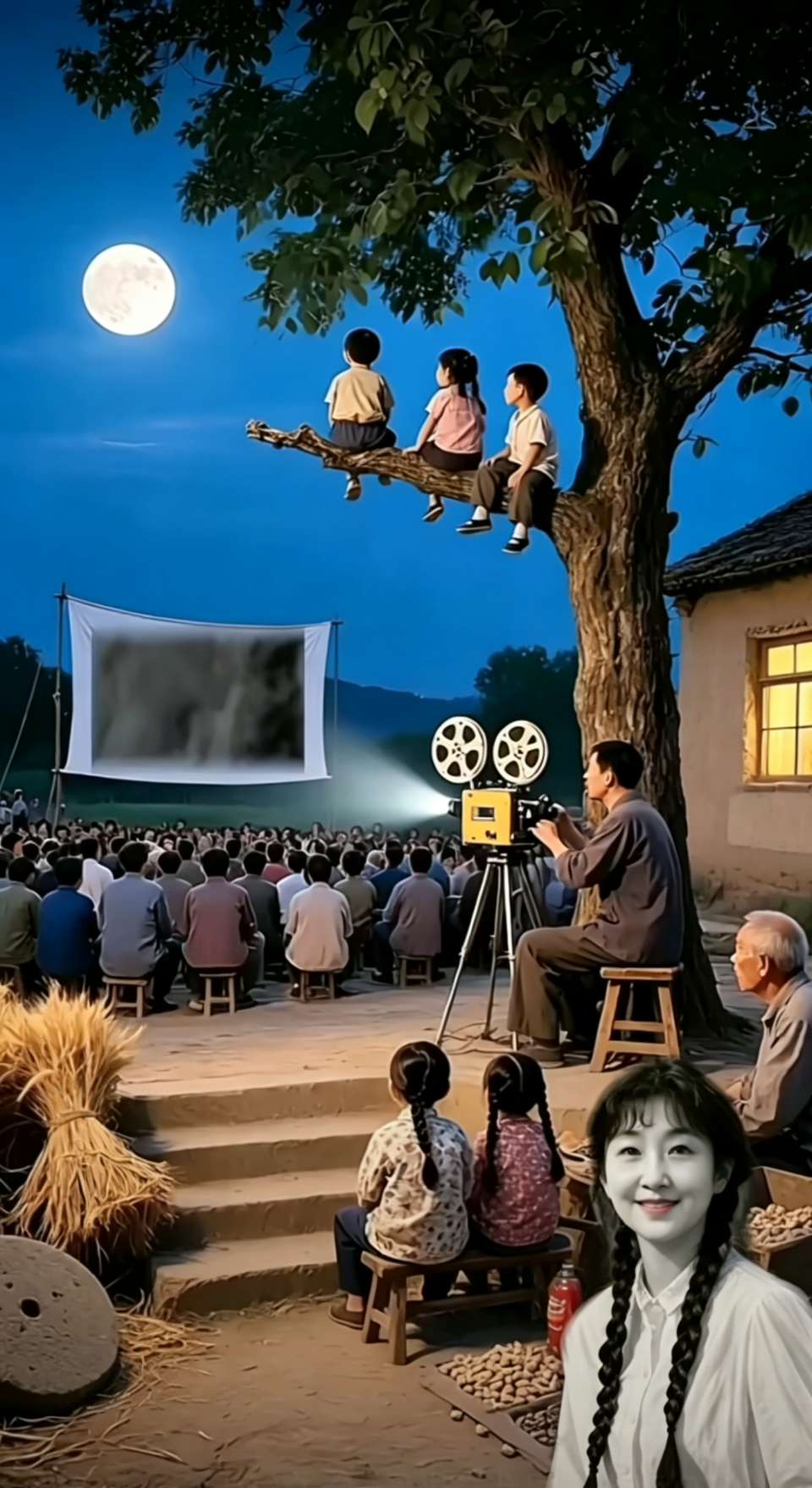 《杨树下的放映员》（小小说）