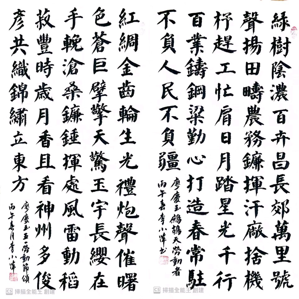 罗马假日（廖庆玉）导师精彩近作暨被书法家们泼墨挥毫的二十多幅诗词妙笔与君共赏（图15）