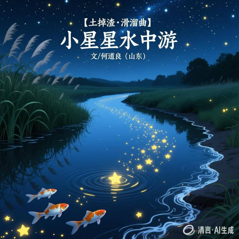 何道良：【土掉渣·滑溜曲】小星星水中游《中国憨派文学》（图2）