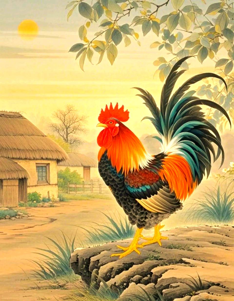 鹧鸪天·闻雄鸡打鸣 作者:刘晁林（图2）