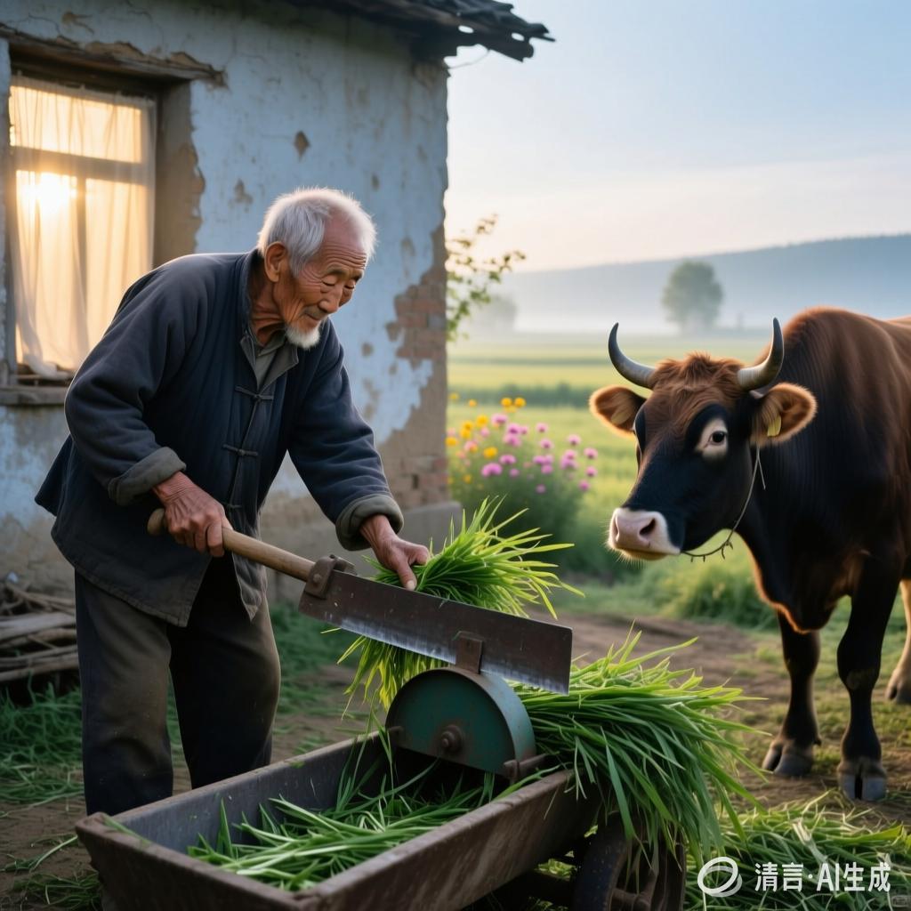 刘兴荣:【土掉渣·滑溜曲】爷爷铡草喂牛《中国憨派文学》(图2)