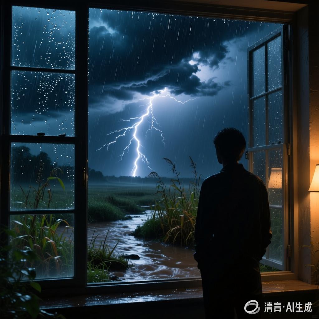 【中国憨派文学】老雪:夜雨(图2)
