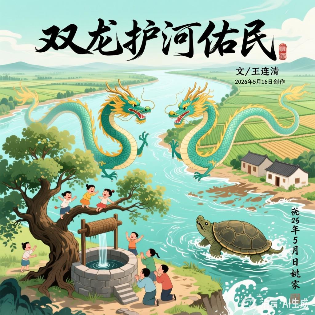 【中国憨派文学】王连清:双龙护河佑民(图2)