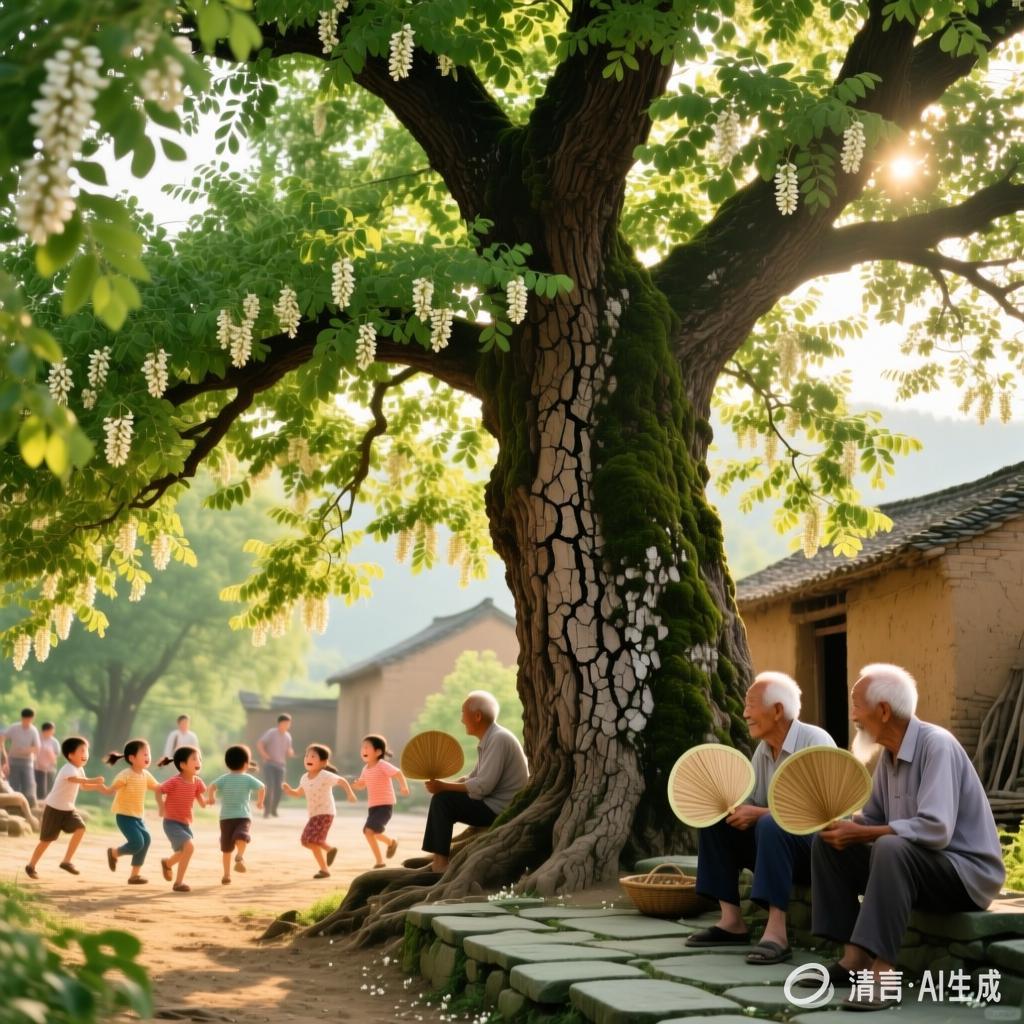 刘兴荣:【土掉渣·滑溜曲】村头老槐树《中国憨派文学》(图2)