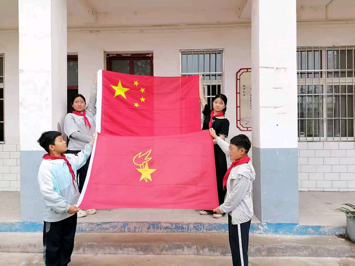 河南：鲁山县董周第十五小学举行少先队新队员入队仪式（图3）