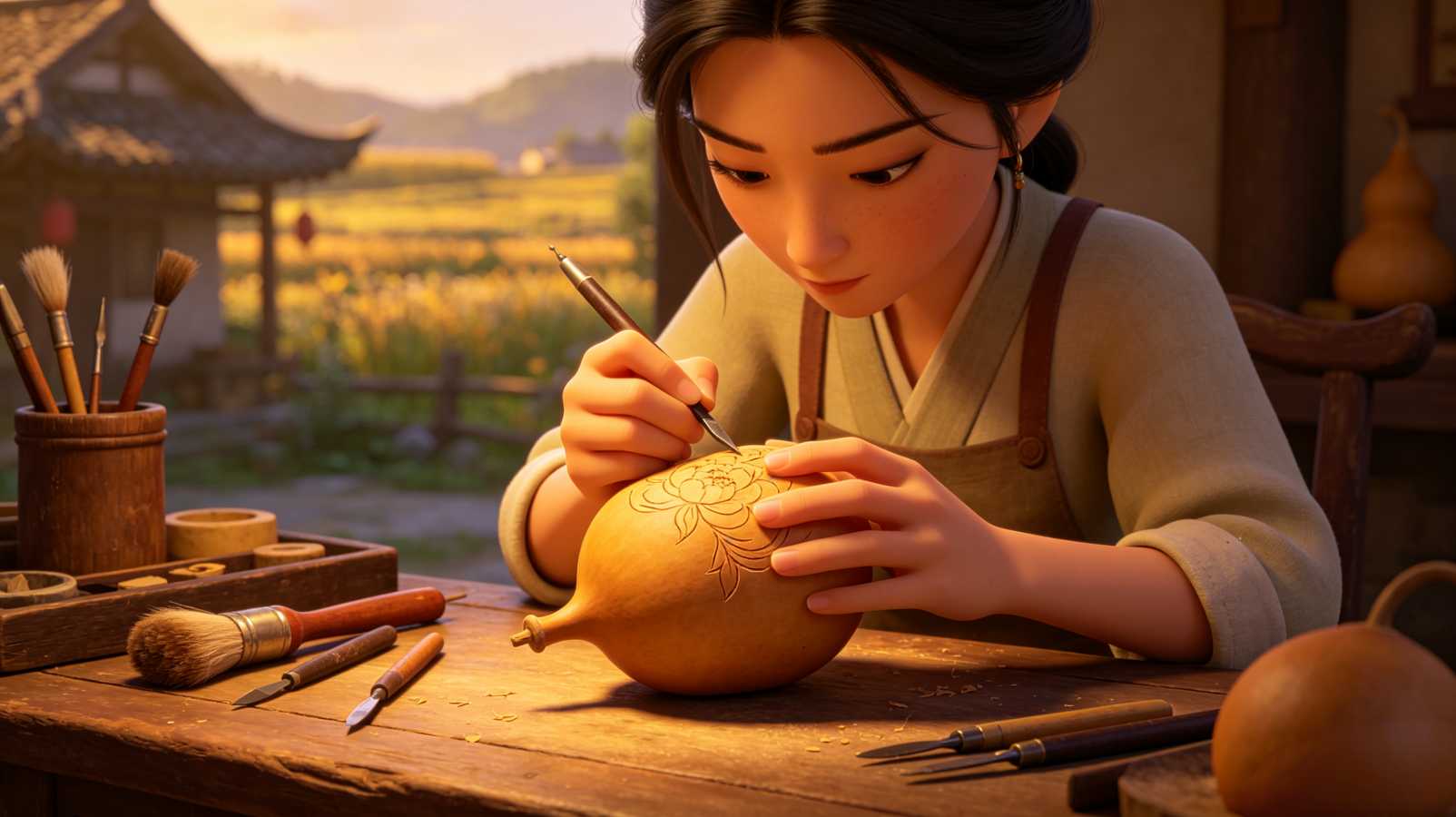 【文创非遗】葫芦藏韵，巾帼筑梦——致沟北村三丫头 作者：郭丽侠（陕西韩城）（图4）