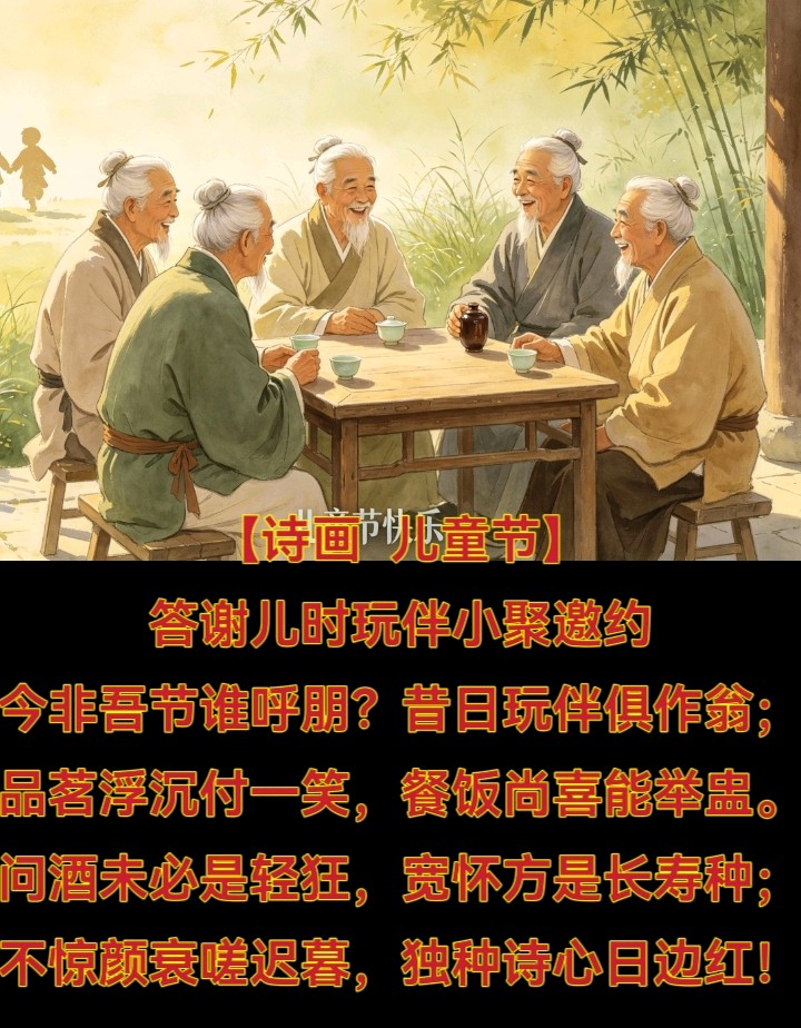 【诗画儿童节】答友