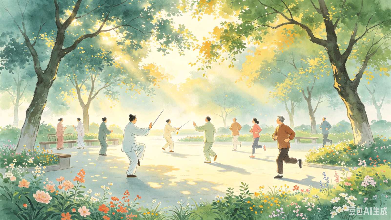 【五绝】《晨练公园外一首》刘宇峰（图2）