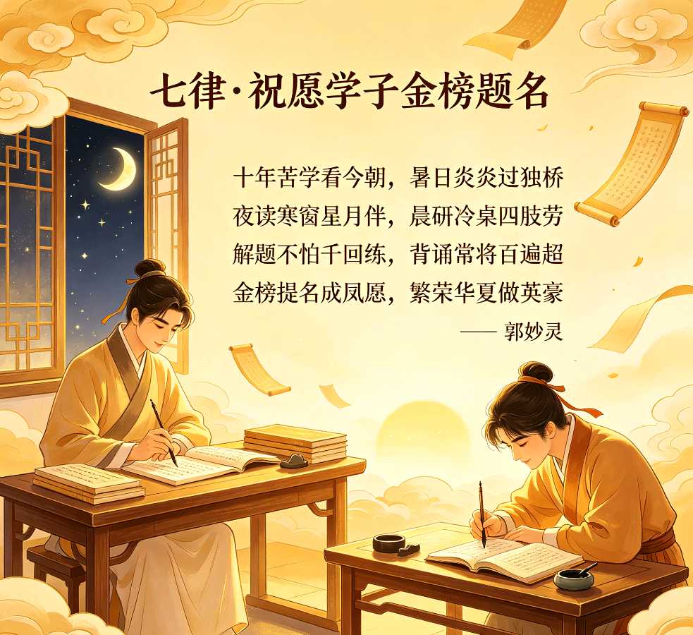 【诗词书画群英社）七律•写在学子大比之期作者/郭妙灵（图6）
