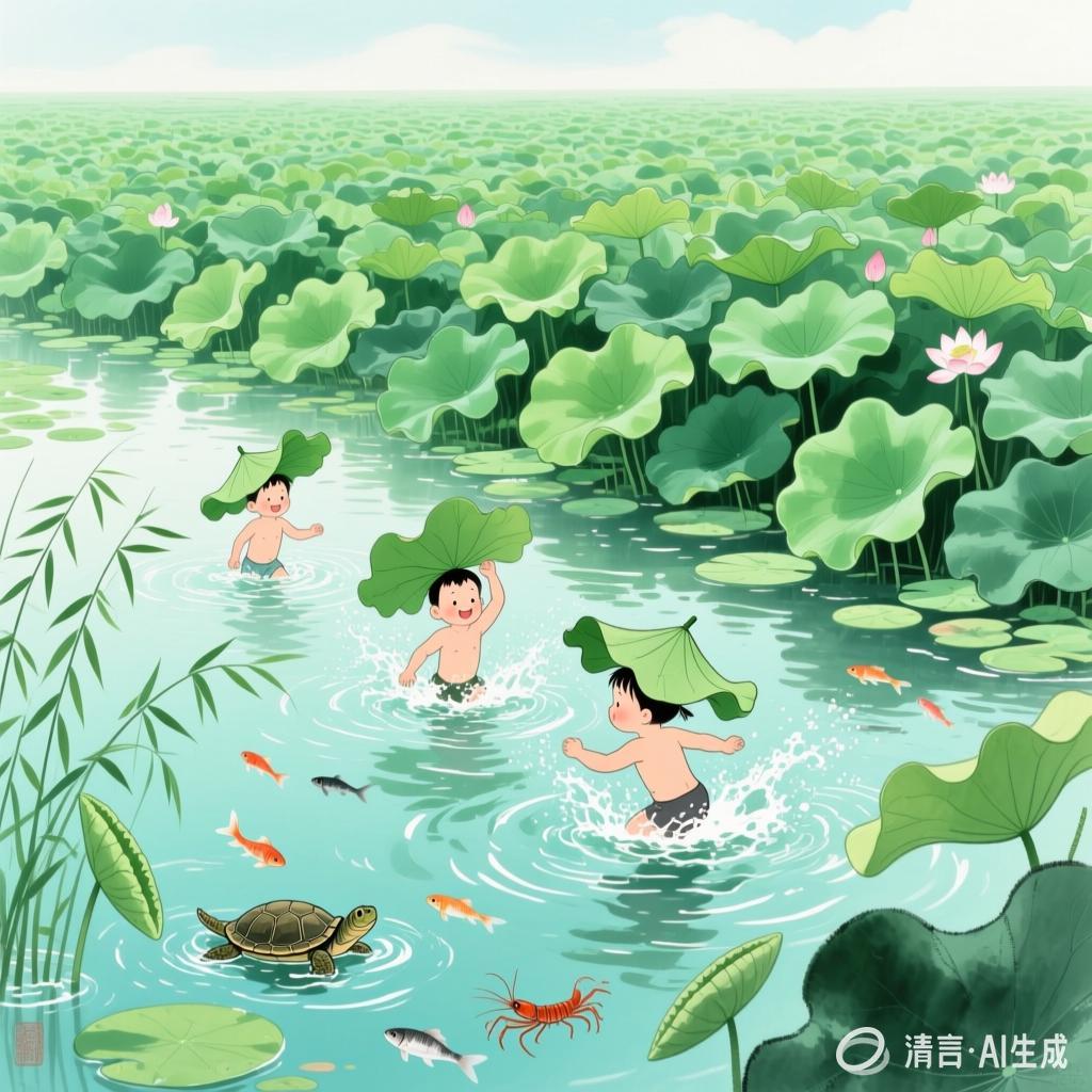 【中国憨派文学】顾元隆:〔越调•酒旗儿〕童年夏荷塘记(图2)