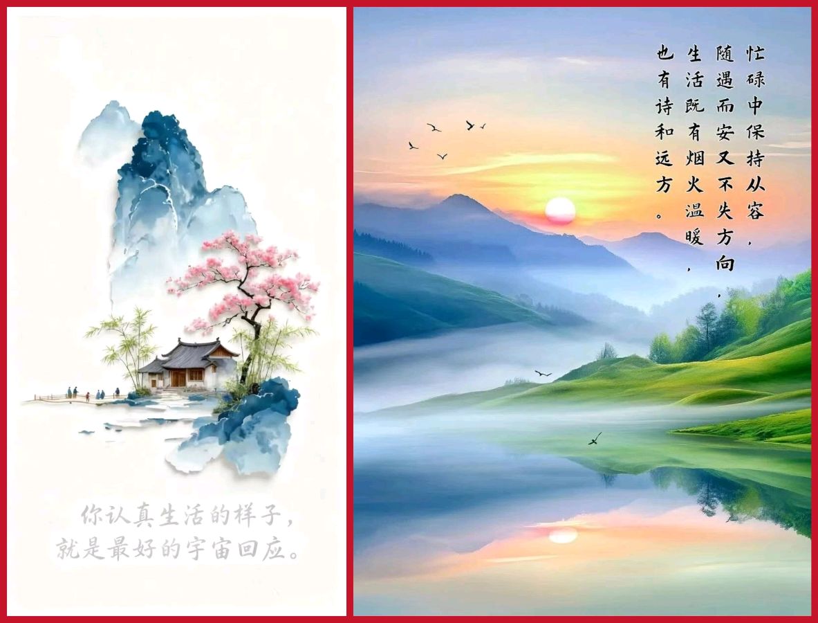 【重磅推出】鲁坡//七律•六月情思+七律•父爱如山“七律•山水寄怀”[励志名言警句系列作品展]（图7）