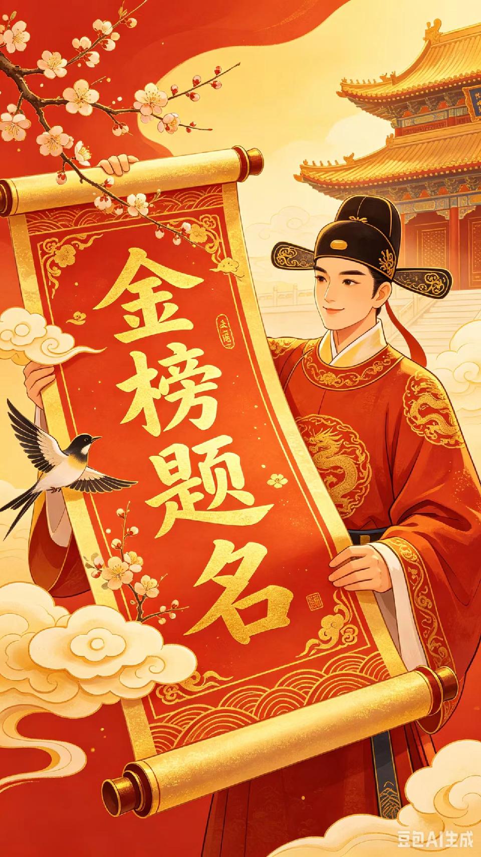 【乐天头条】文学社核心作家田贺先生精品//鹤冲天•金榜题名(柳永体)（图2）