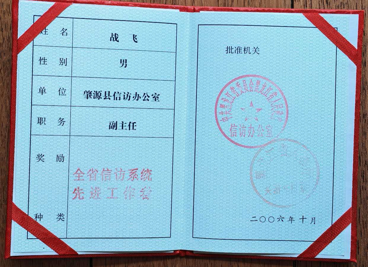 战飞获得的市级以上荣誉（图3）