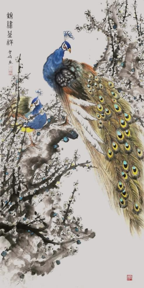 朱雪娟 国画《锦绣呈祥》
