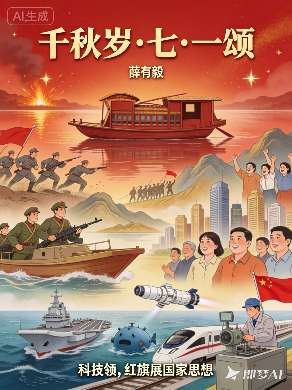 请欣赏《千秋岁·七·一颂（外一首）》作者/薛有毅 主播·编辑·绍华【中国长江文学社】有声文学平台【第18747期】（图3）