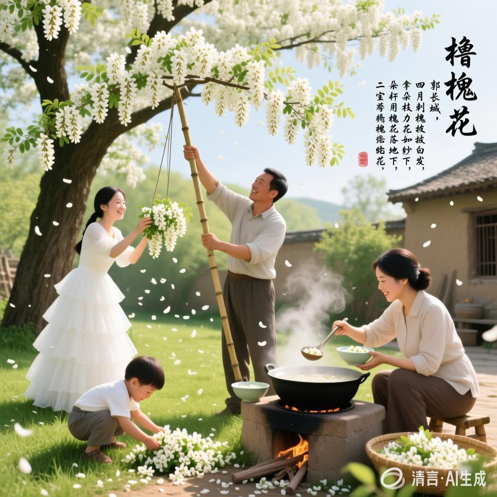 郭长城:【土掉渣·滑溜曲】撸槐花(中国憨派文学)(图2)