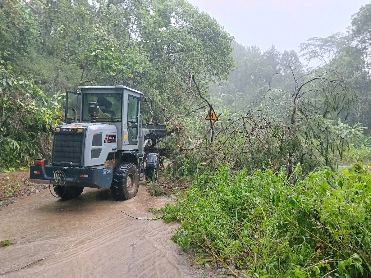 上思县高效处置台风险情 安全转移滞留客商(图3)