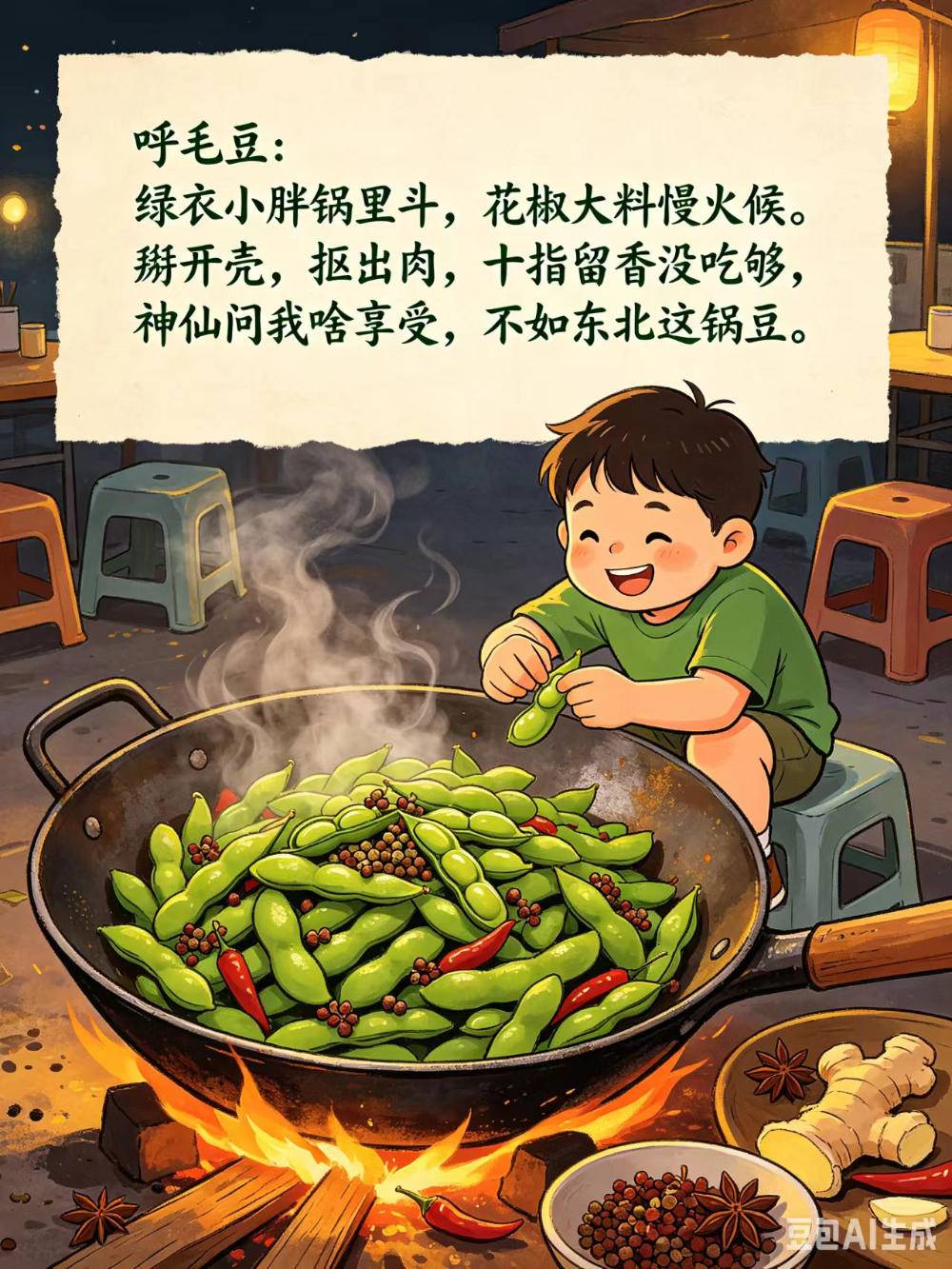 老榕树下:【土掉渣·滑溜曲】呼毛豆(中国憨派文学)(图2)