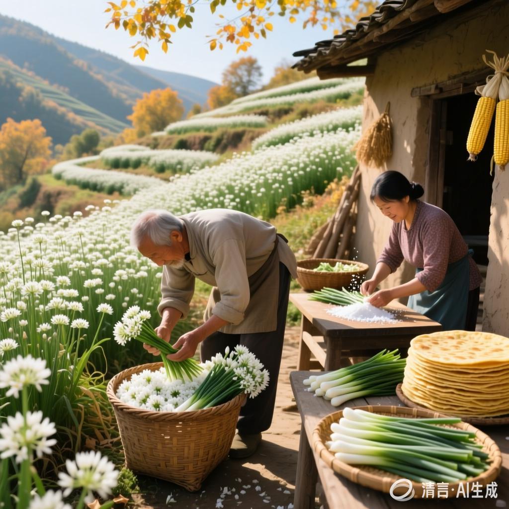 万肇平:【土掉渣·滑溜曲】采山韭菜花(中国憨派文学)(图2)