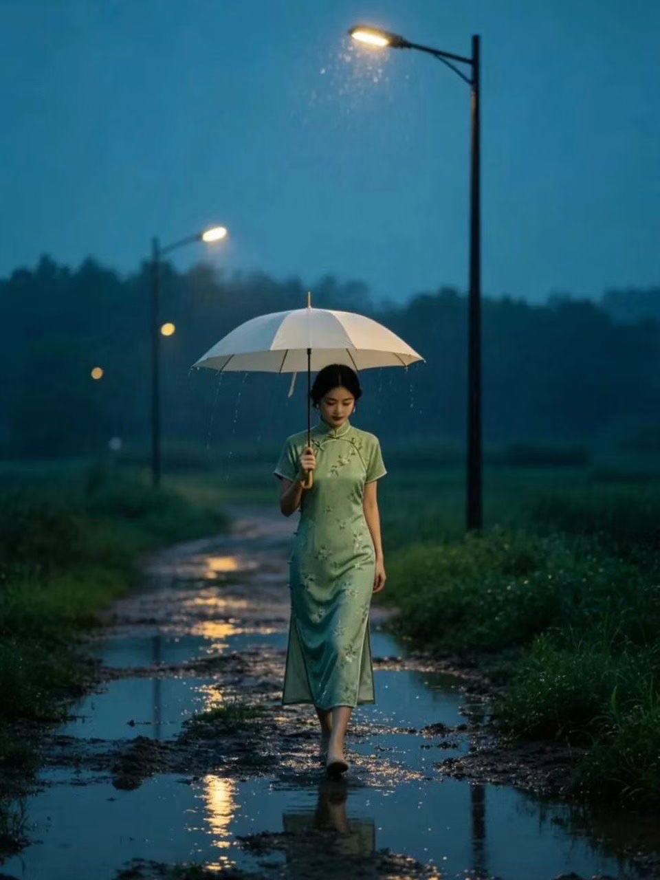 江城子·夜雨旗袍行 三首（文／三阳）（图4）