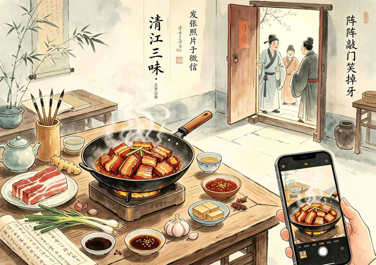 清江三味•总第39期【韵拾巷陌013】烟火烹诗韵，清巷聚知音——名家浅咏三餐味，雅友同吟一世心（图3）