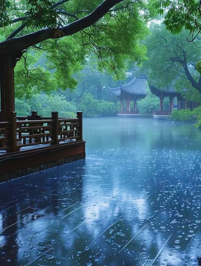 南歌子·江南雨意 三首（文／三阳）（图4）