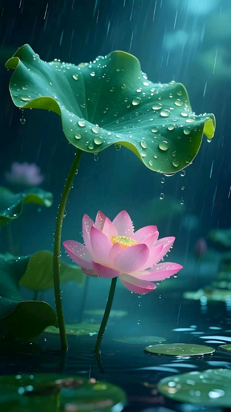 七月十七日骤雨 游郁洲公园观荷（外三首）/作者：李庆明/主播/海河儿女（图5）