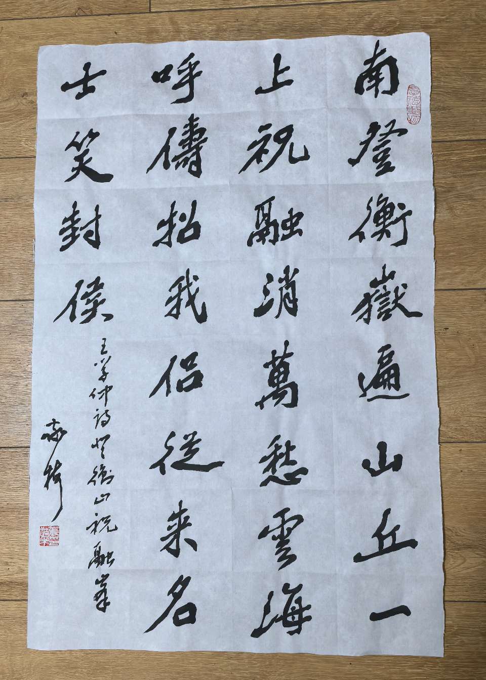 书法家竹影横窗（张敬梅）//王学仲老师七言绝句诗条幅一组（图5）