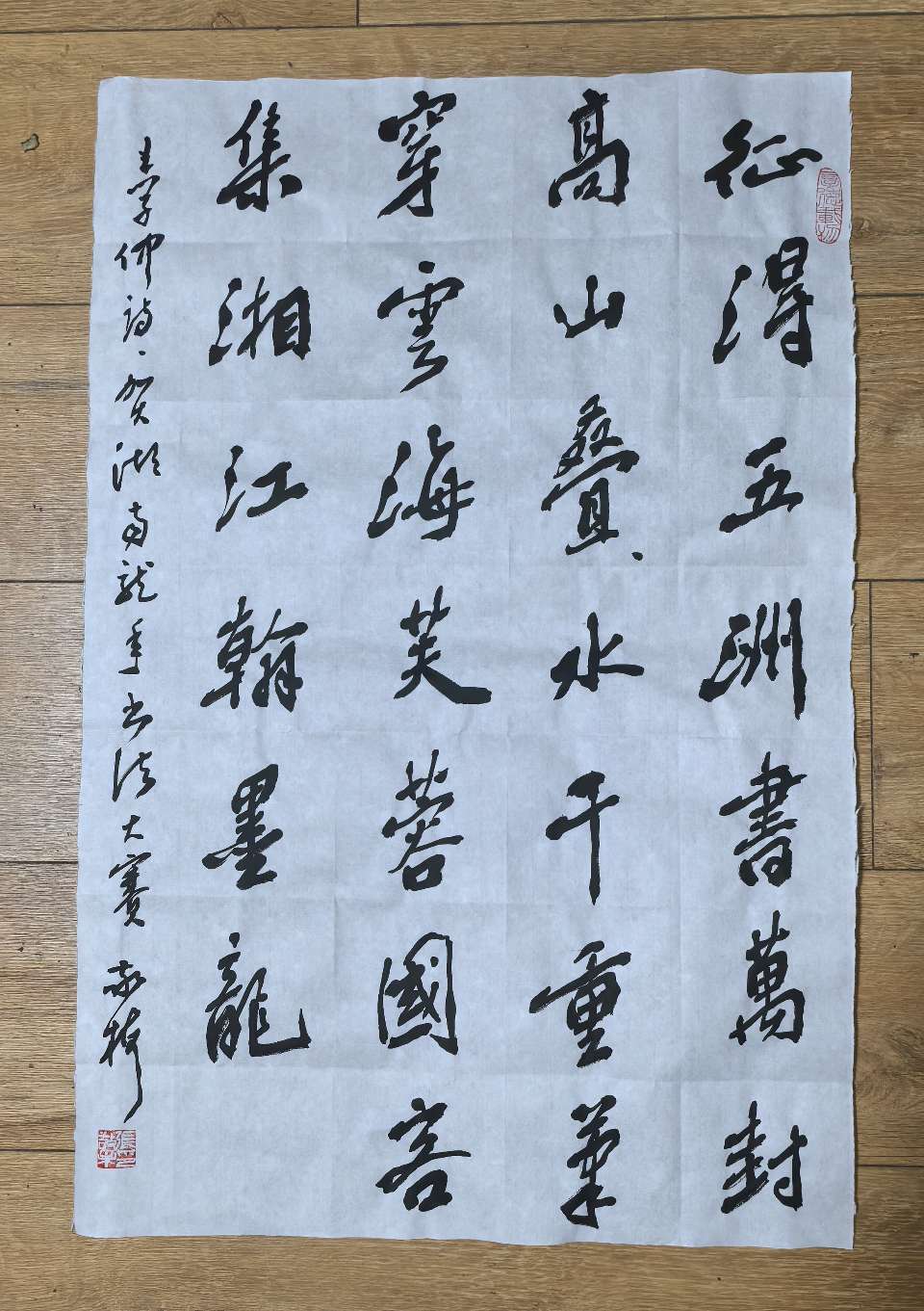 书法家竹影横窗（张敬梅）//王学仲老师七言绝句诗条幅一组（图10）