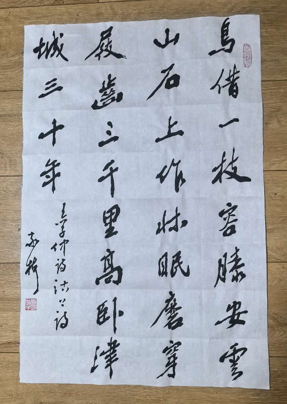 书法家竹影横窗（张敬梅）//王学仲老师七言绝句诗条幅一组（图8）