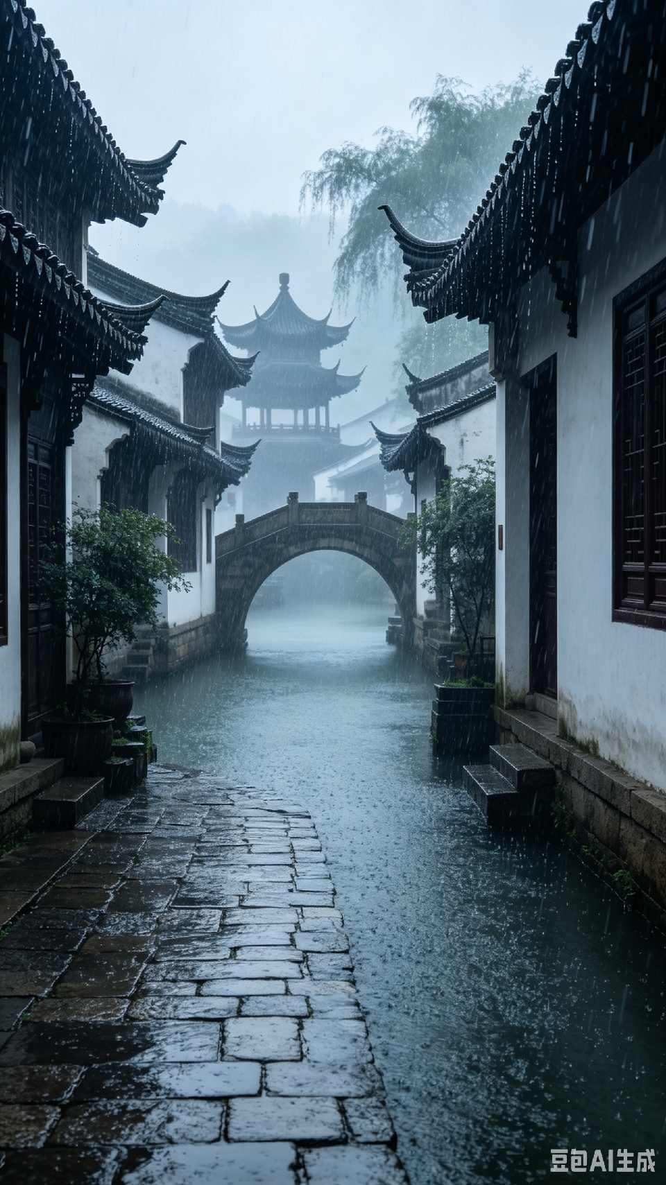 【乐天头条】文学社核心作家傅怀东先生精品//七律·暴雨掠水乡（图2）