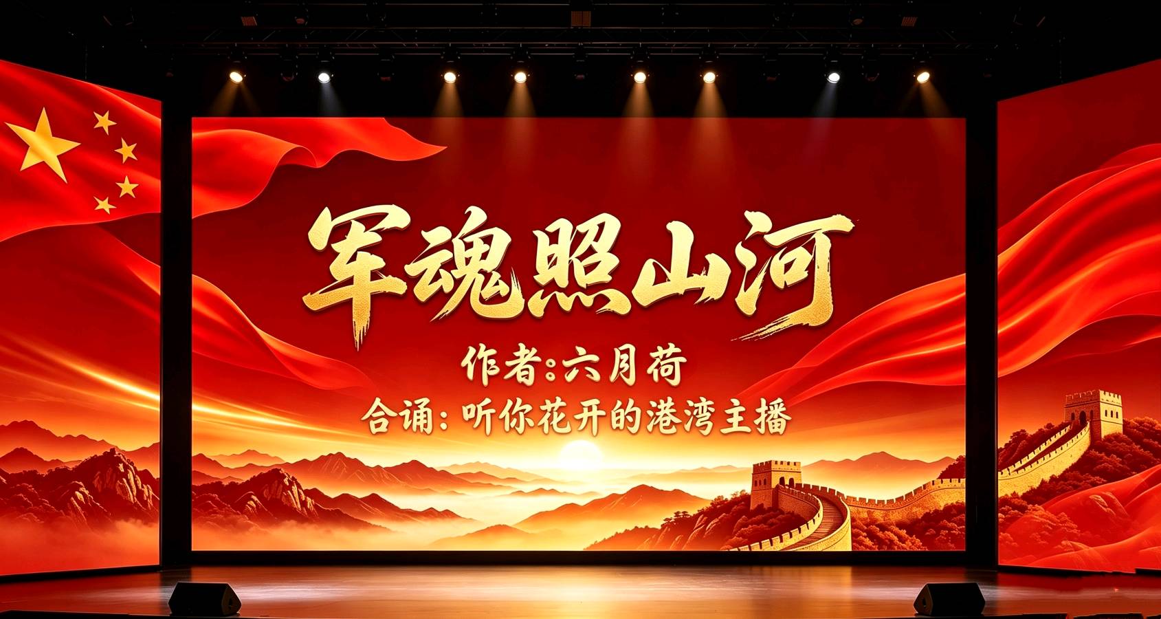 听你花开的港湾 ‖ 六月荷教授原创作品《军魂照山河》朗诵/听你花开的港湾主播（图5）