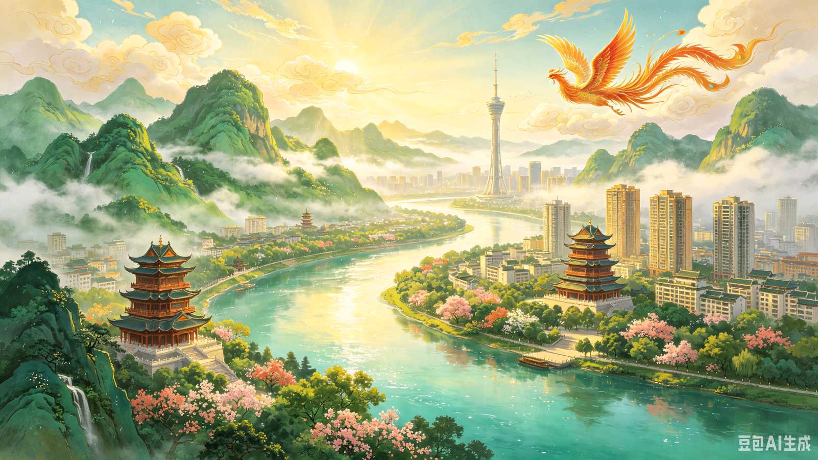 【荣耀中国】文学社*望江南·青山秀塔 作者/ 白景添（广西）（图3）