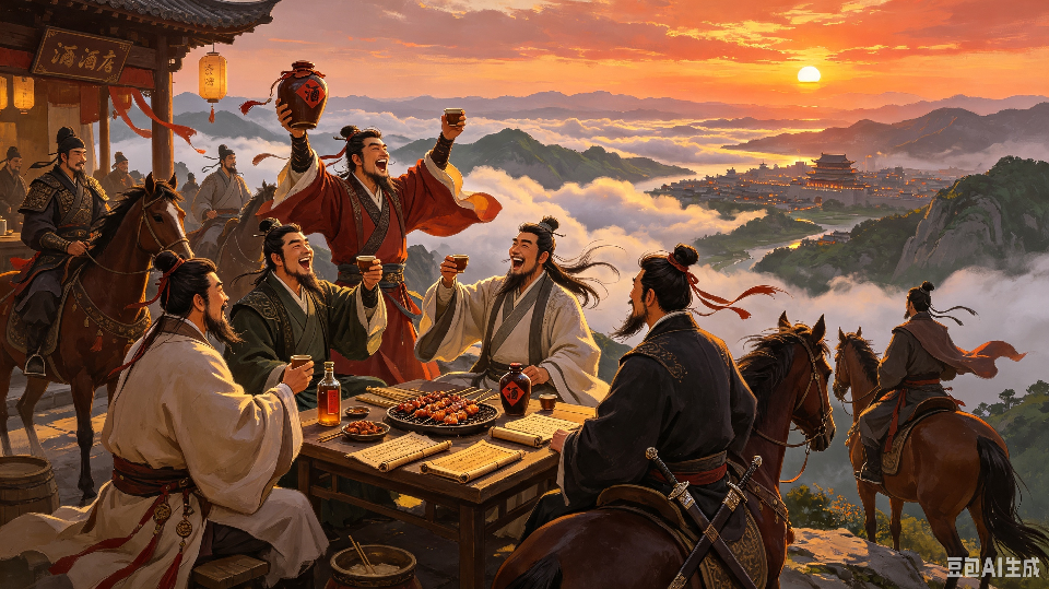 【乐天头条】文学社核心作家赵增军先生精品//酒泼杏坛，六客笑谈沧海变  香浮桃李，一舟撑破碧云深——题记/七绝·六逸风生